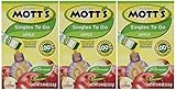 Lot of 3 (6-ct.) MOTTS APPLE * Singles to Go! 100% Vitamin C * Sugar Free Drink Mix *