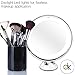 Dayaki Travel Lighted Magnifying Makeup Mirror - 10x Magnification, Tabletop Mount, 38.48 Square Inches