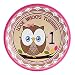1st Birthday Owl Party Look Whoo's 1 Pink Dinner Plates (8)