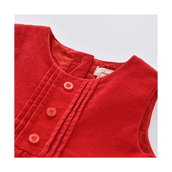 First Birthday Girl Party Dresses Baby Clothing Set Corduroy Dress, Bodysuits and Headband 1st Birthday Outfits (3-6M… - Image 7