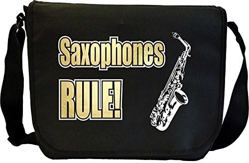 Saxophone Sax Alto Rule - Sheet Music & Accessory Messenger Bag MusicaliTee