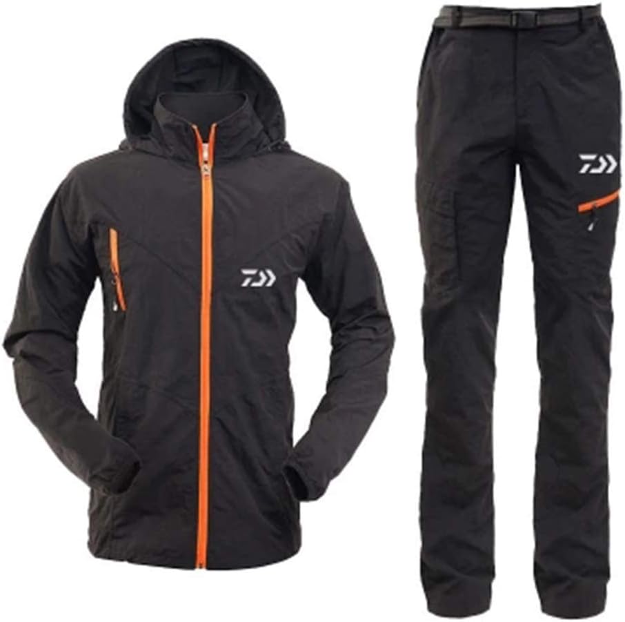 Fishing Clothing Men Breathable Sun UV Protection Outdoor Sportswear Clothes,Black