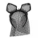 Goege Sexy Dot Rabbit Bunny TUTU Ears Lace Gauze Veil Hair Mask