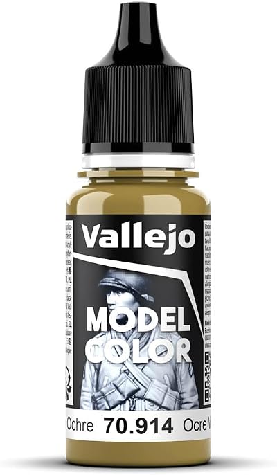 Vallejo Model Color Green Ochre 18 ml Self-Leveling Acrylic Paint 17 ml