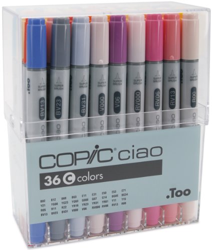 Copic Premium Artist Markers - 72 color Set A - Intermediate Level