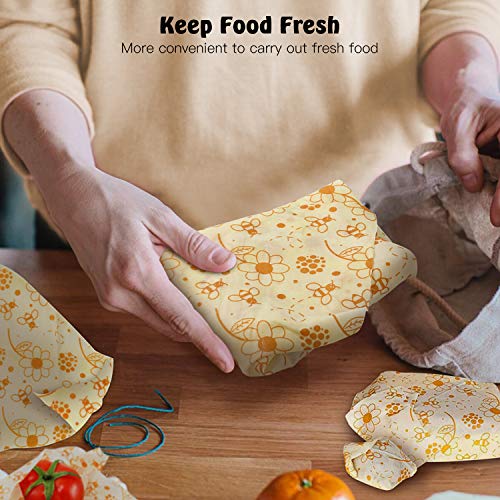 3 Reusable+Beeswax+Food+Storage+Wraps