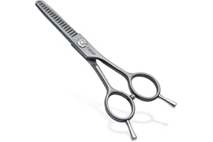FOGOSP 4.5" Thinning Shears for Dogs Grooming Face with Safety Round Tip for Small Dogs Face Paw Ears Trimmer Professional Small Cat Grooming Scissors (4.5" Blender, Gray)