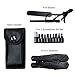 12-in-1 Multitool Pliers Survival Knife GOYIKI Multi-Purpose Pocket Tool Kit with Knife Fire Starter Screwdriver Bit Set Nylon Sheath Durable Black Stainless Steel for Camping, Fishing, Hunting