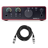 Scarlett Solo 4th Gen USB Audio Interface with XLR 10 Foot Mic Cable