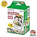 FujiFilm Instax Mini Instant Film 1 Pack - 20 Photo Sheets + 60 Assorted Colorful Mini Photo Stickers - for FujiFilm Instax Mini 11, 9 and 8 Camera, Fuji Mini Link, SP-1, SP-2, Polaroid Film