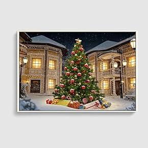 Framed Canvas Home Artwork Decoration Merry Christmas Canvas Wall Art for Living Room, Bedroom - 16x24 inches