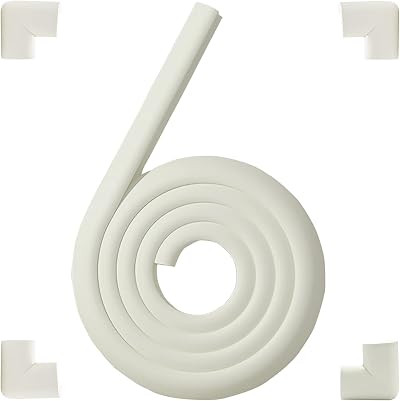 Fozobaiy Baby Corner and Edge Protectors Milky White 4 Corners 2m Bumpers
