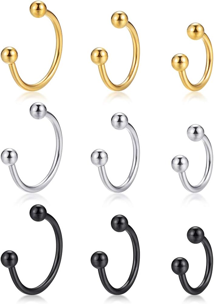 Edition 97 20G Bull Nose Rings Stainless Steel Cartilage
