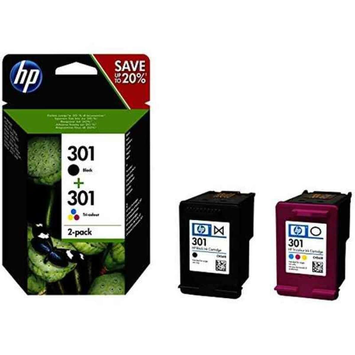 HP Pack 2 Cartouches d'encre 301 (Noir - Cyan, Magenta, Jaune)