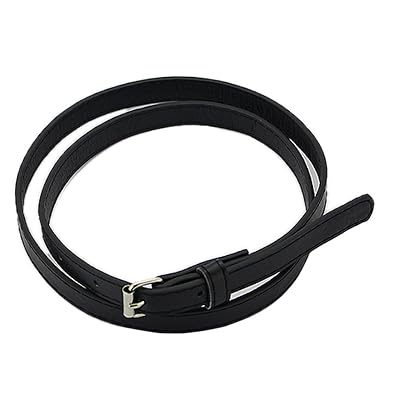 BONAMART Women Thin Skinny Belts - PU Leather Slim Ladies Waist Belt VONMELLI 2 Pack Women main image 3