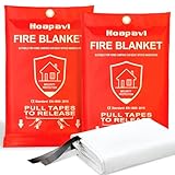 Hoapavi 2 Pack Emergency Fire Blanket, 40” x