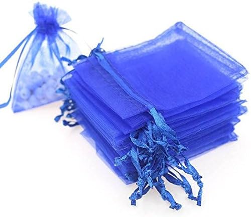 Organza Gift Bags Pouches Favors Weddings 5" X 4" Royal Blue 50 pcs