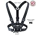Accessory Power Action Cam Adjustable Chest Mount Harness with Elastic Stretch-Fit Straps by USA Gear - Works with Kodak PixPro SP360 4K, Ion Air Pro Lite, Xiaomi Yi 4K Action Camera and More