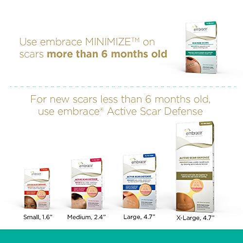 Embrace Minimize for Old Scars, Silicone Scar Sheets, CuttoSize Large