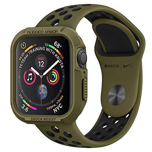 Spigen Rugged Armor Compatible con Apple Watch Funda para 40 mm Serie 5 / Serie 4 - Verde Oliva