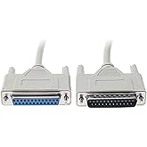 uxcell DB25 25Pin Serial M-F Cable, 2.6M Male to Female Serial LPT Printer Extension Cable Computer Printer Extending Cable 1