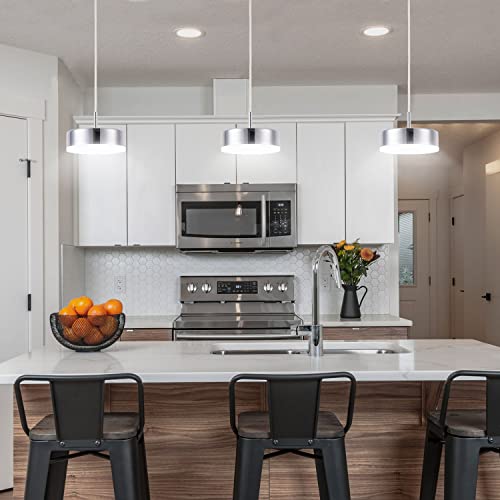 Modern LED Pendant Light, Mini LED Pendant Lighting Fixture with Chrome