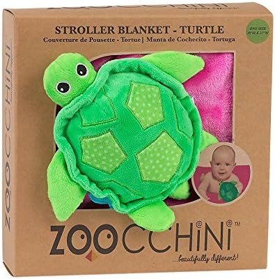 Zoocchini Buddy Stroller Blanket, Turtle/Pink