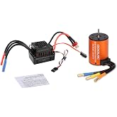 GoolRC Upgrade Waterproof 3650 3500KV Brushless Motor with 60A ESC Combo Set for 1/10 RC Car Truck