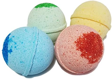 Large Bath Bombs Luxurious Serenity Gift Set (Four 6.1 oz bombs) All Natural Handmade