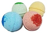 Large Bath Bombs Luxurious Serenity Gift Set (Four 6.1 oz bombs) All Natural Handmade
