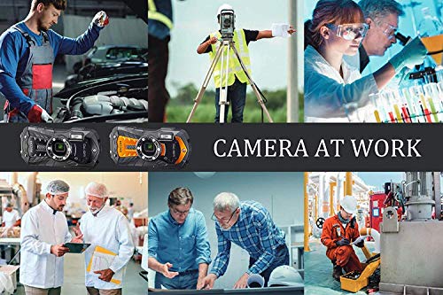 RICOH WG-70 Orange Compact 16 Mp, Étanche 14 Mètres, Résistant aux Chocs (1, 60 m), mode sous-Marin avec Éclairage LED…
