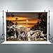 Riyidecor Jungle Safari Backdrop African Wild Tropical Animal Summer Sunset Scenic Photography 7x5 Feet Backgrounds Photo Party Celebration Decor Photo Shoot Props Vinyl Cloth