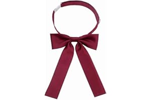 Mantieqingway Bow Ties for Women/Girls, Pre-tied Adjustable Bowties Solid Color Polyester Bow Tie for School Uniform Shirt