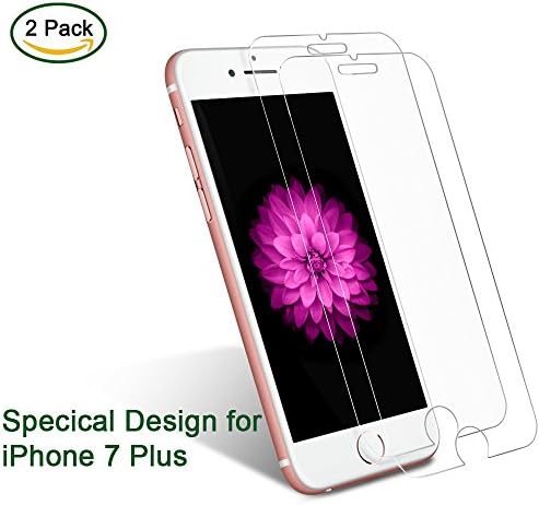 iPhone 7 Plus Screen Protector Glass, Hisili Apple iPhone 7 5.5-inch Tempered Glass Screen Protectors, 3D Touch Compatible, Clear, 2 Packs