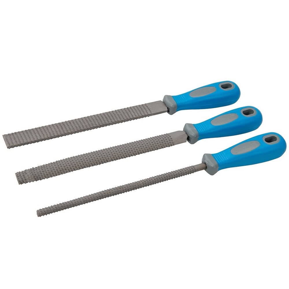 Silverline MS104 Wood Rasp Set 3pce 200 mm, Silver