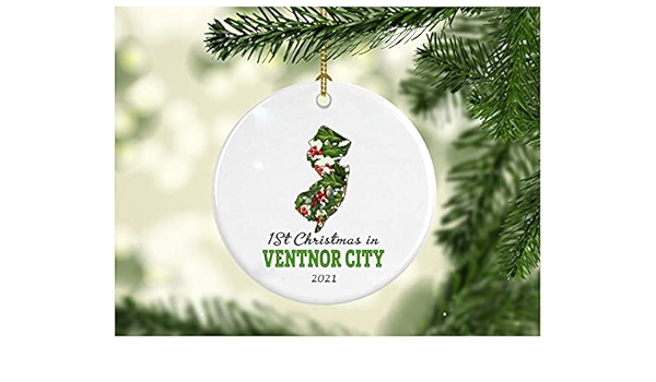 Ventnor City 2022 Christmas Ornament Amazon.com: First Christmas In Our New Home 2021 Ventnor City New Jersey  Ornament Collectible 1St Season Living In Nj Usa Decorations Tree  Housewarming Gift Present Mdf Plastic 3" White: Home & Kitchen