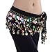 Pilot-trade Women's Belly Dance Hip Scarf Waistband Belt Skirt Mixed Colors Beads Black