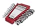 Steelman Universal 10-Tool Wrench Holder/Organizer for Mechanics, Conforming Slots, Handle for Carrying or Hanging Garage Storage, Red
