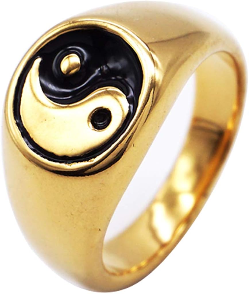 Bagues Bijoux Aurstore Bague Yin Yang En Acier Chirurgical 316l Unisex Homme Femme Taille 51 5 70