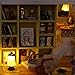 PEACE BIRD Miniature Dollhouse Kit Decorations with Lights and Furnitures DIY House Craft Kits 1:24 Scale Creative Room