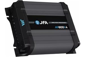 JFA 2-in-1 Amplifier & Audio Processor 800x4 Class D for Car & Motorcycle Full Range with 4 Channels 800 Watts RMS 2 Ohm - Professional Quality Sound - 2024 Best Performance Award.