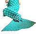 U-miss Mermaid Blanket Crochet and Mermaid Tail Blanket for Adult, Super Soft All Seasons Thicken Sleeping Blankets(71