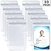 ID Card Name Tag Badge Holder, Waterproof Sealable Clear Plastic Vertical ID Card Holder for Work ID, Key Card, Driver's License, Not for CDC Vaccine Card (Vertical 10 Pack)
