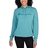 Champion Women's Color Block Print Logo Long Sleeve Pullover Hoodie Sweatshirt (US, Alpha, XX-Large, Regular, Regular, Aqua)