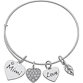 Infinity Collection Grandmother Charm Bangle Bracelet- Grandma Jewelry, Gift for Grandmas, First Time Grandma Gifts, Mother's Day Jewelry