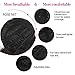 KRSI Long Wavy Curly Synthetic Hair Wigs for Black Women 28Inch Natural Black Wigs With Bangs Heat Resistant None Lace African American Women's Wigs+Free Cap (Black)