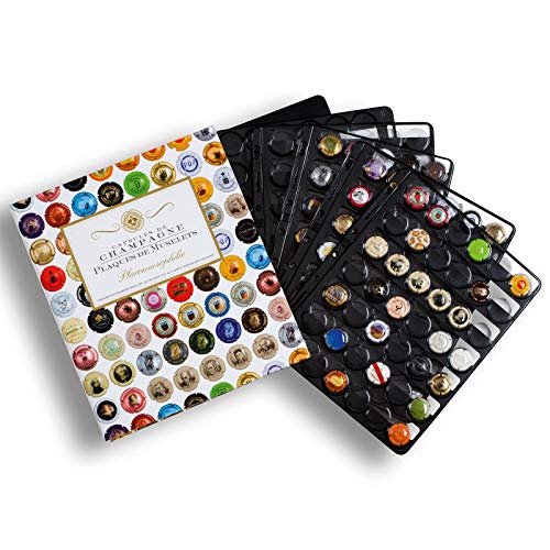 Champagne Album 5 pochettes noires pour 210 capsules de bouteilles de champagne Grand format