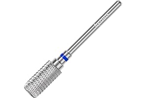 HYTOOS Safety Nail Drill Bits, 13mm Barrel Dust Proof D4S Cut Nail Bit, Right-handed 3/32 Carbide Drill Bits for Nails, Electric Manicure Drills Removal Gel,M