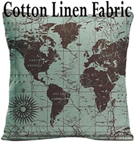World Map Designs Pillowcases Decorative Pillow Case For Bedding Room Seat Cotton Linen Pillowcase