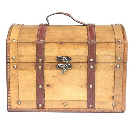 Truhe, Holzbox, Holztruhe, Schatztruhe, Kiste, hellbraun